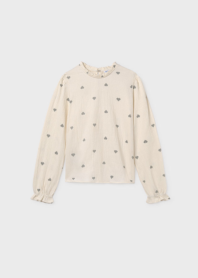 Blouses lange mouw beige Mayoral