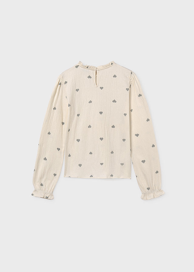 Blouses lange mouw beige Mayoral
