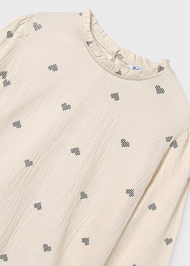 Blouses lange mouw beige Mayoral