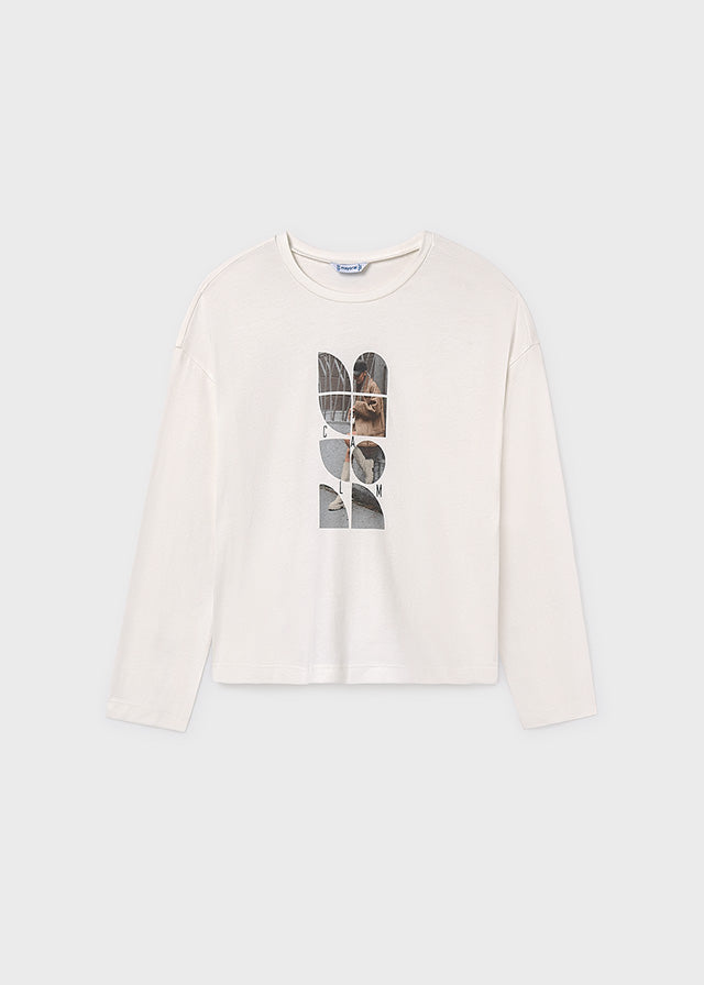 T-shirts lange mouw wit Mayoral