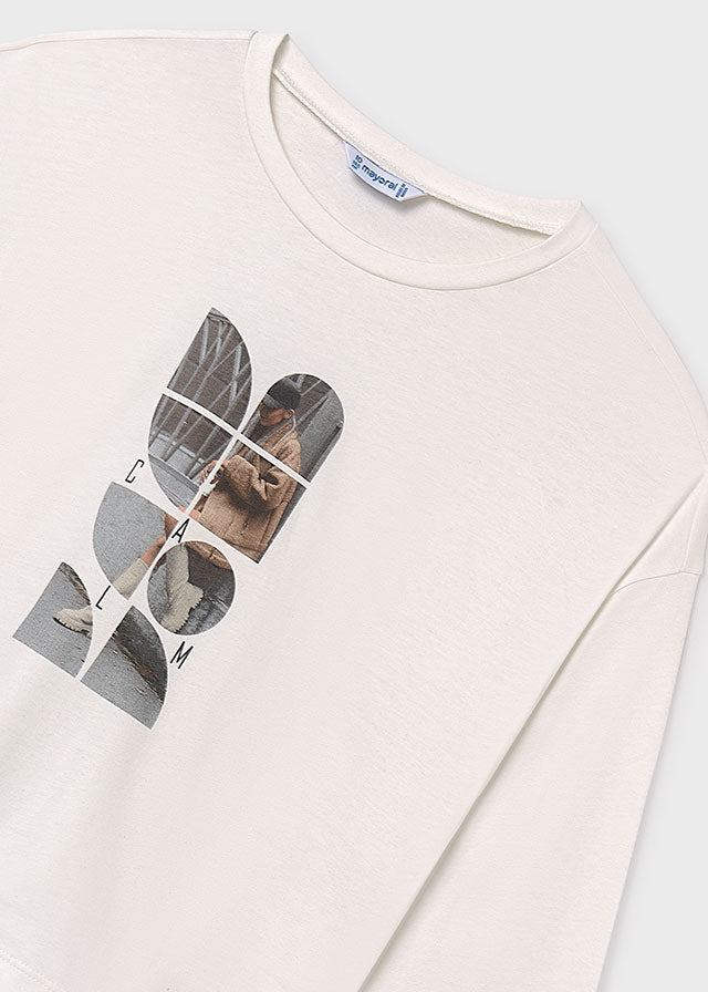 T-shirts lange mouw wit Mayoral