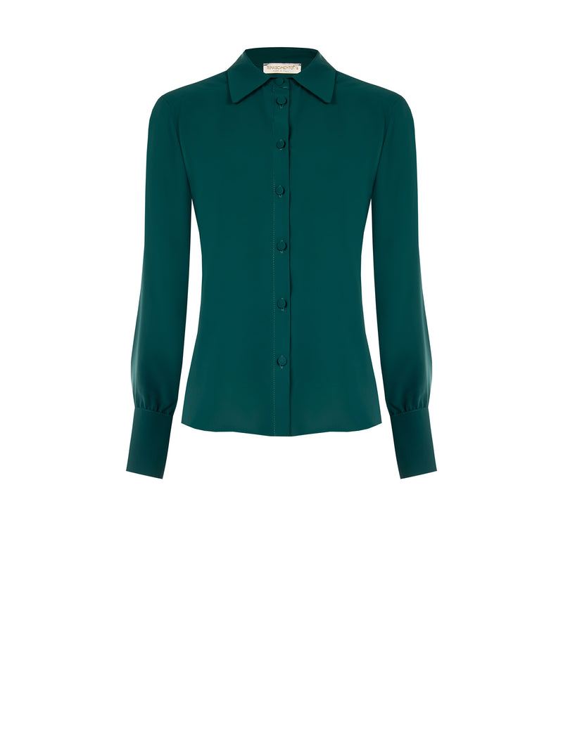 Blouses lange mouw groen Rinascimento