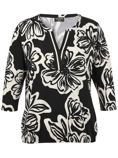 Blouses lange mouw zwart Via Appia Due