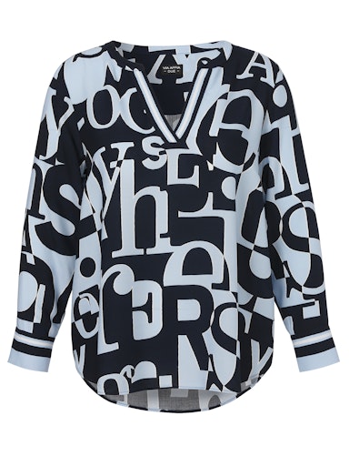 Blouses lange mouw blauw Via Appia Due