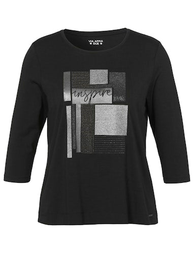 T-shirts lange mouw zwart Via Appia Due