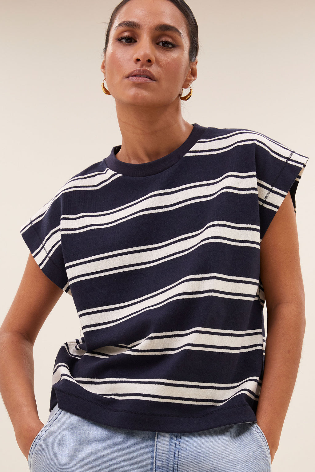 T-shirts korte mouw navy by-bar