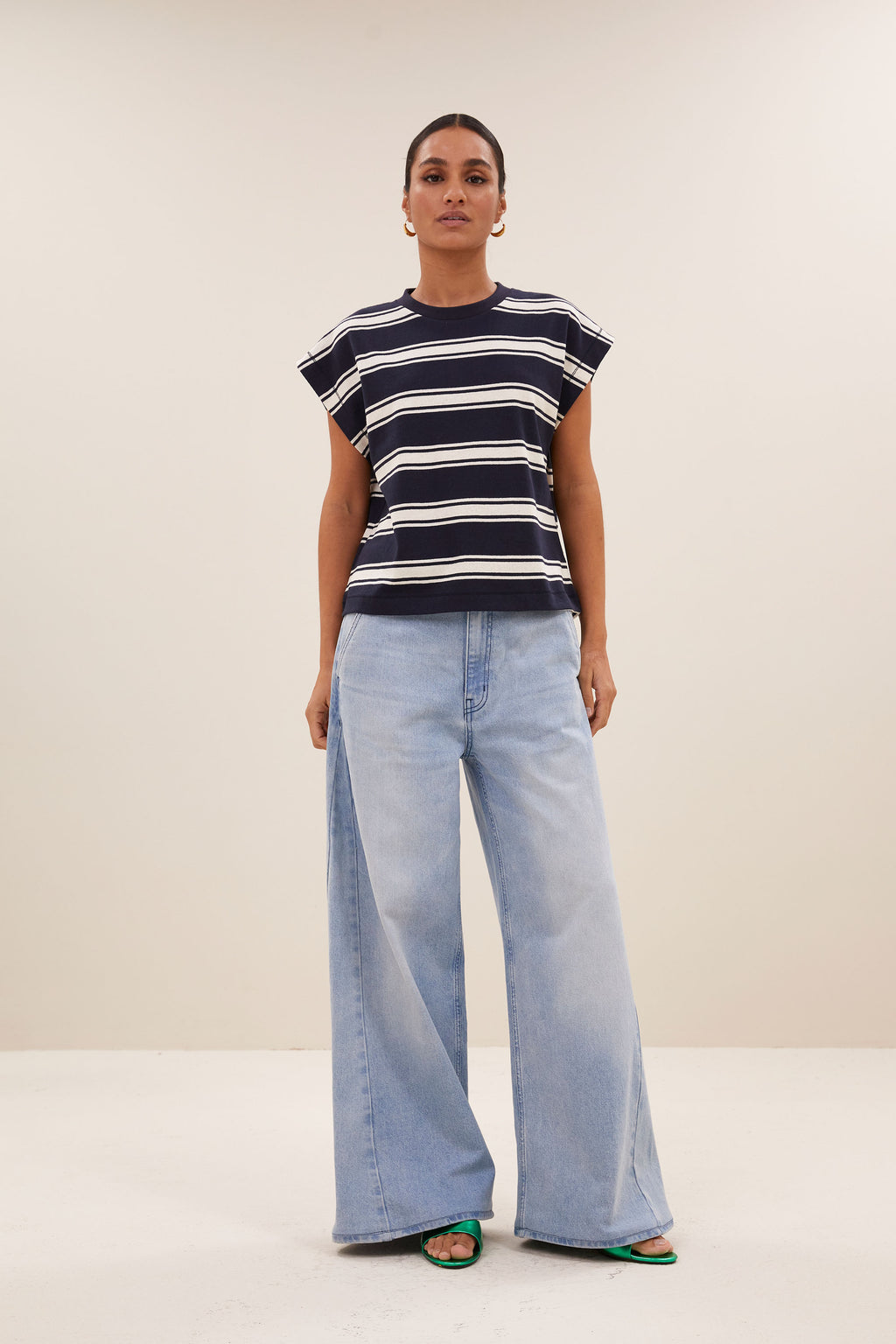 T-shirts korte mouw navy by-bar