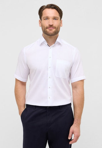 Hemden korte mouw wit ETERNA