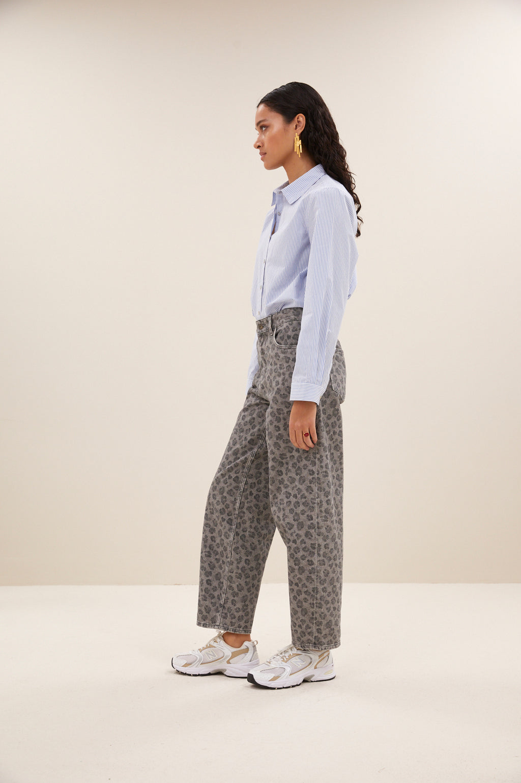 Blouses lange mouw blauw by-bar