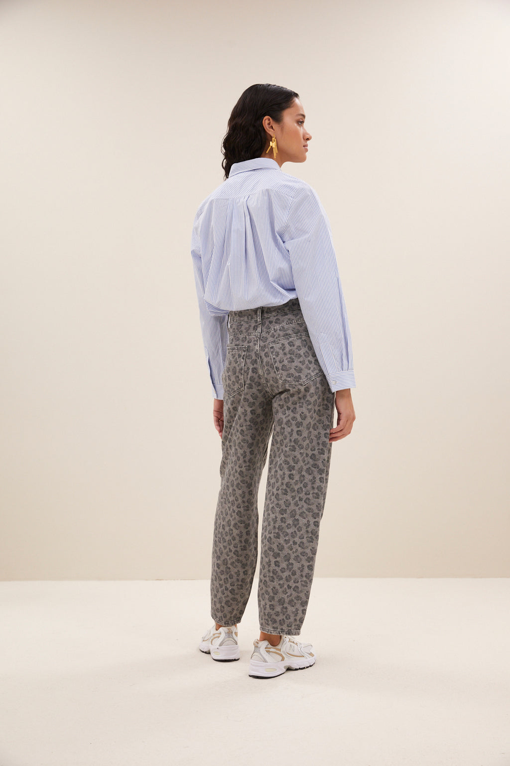 Blouses lange mouw blauw by-bar