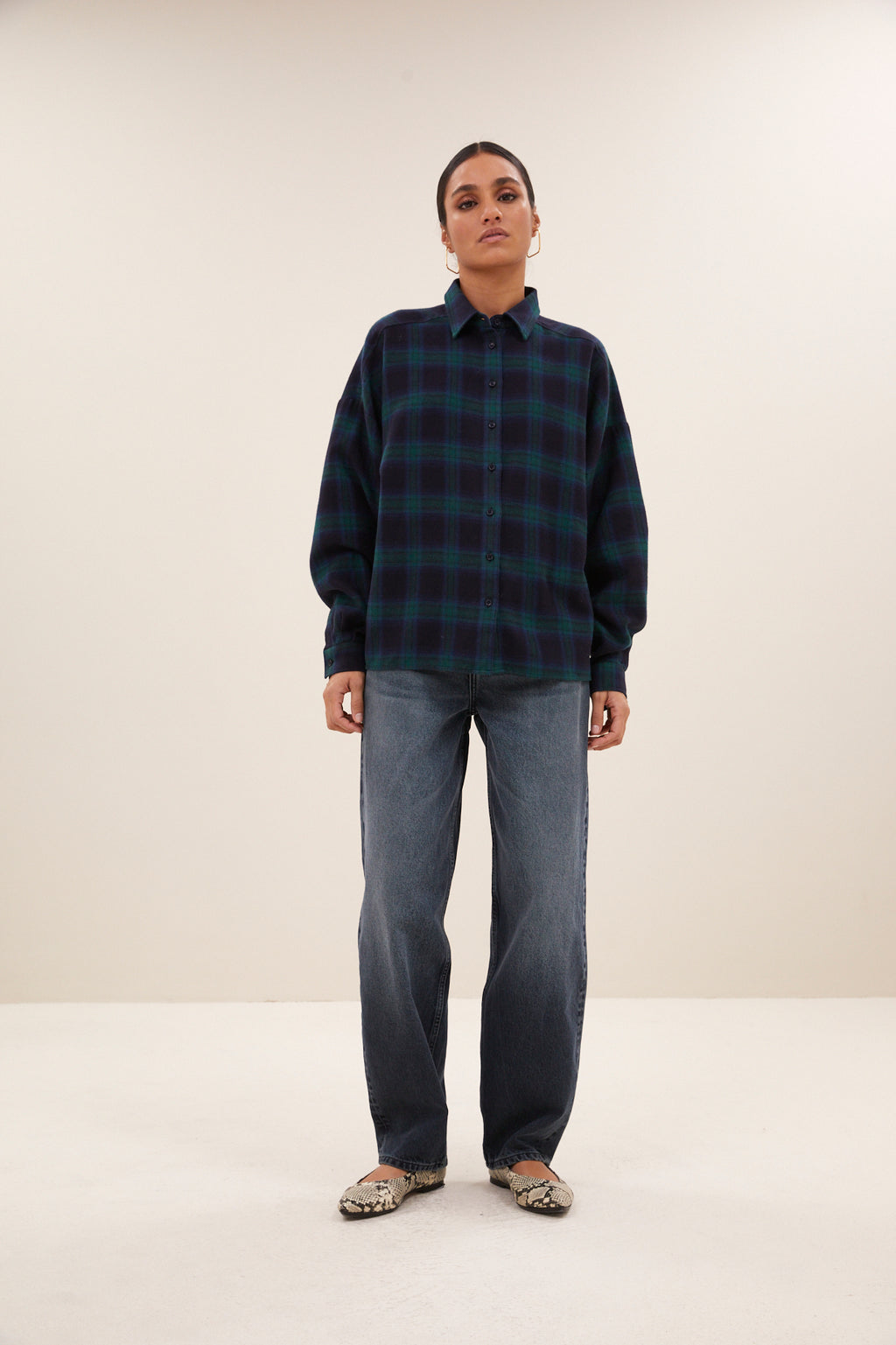 Blouses lange mouw groen by-bar