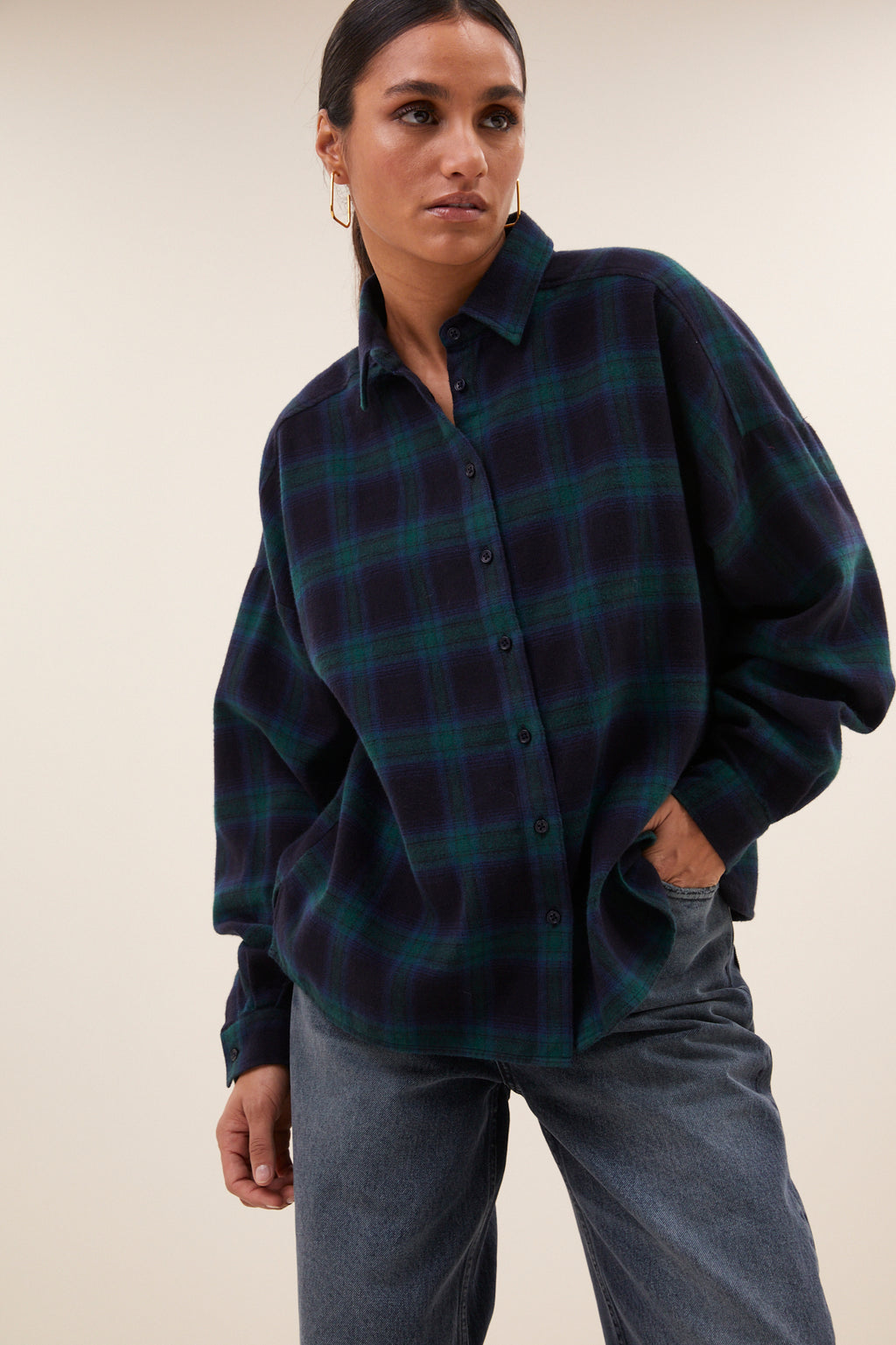 Blouses lange mouw groen by-bar