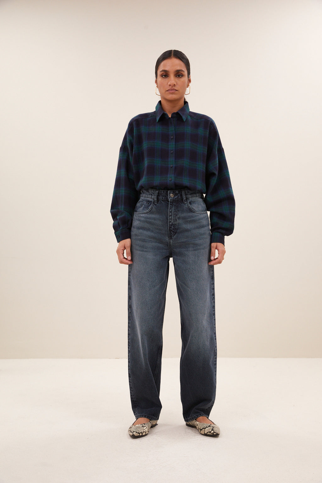 Blouses lange mouw groen by-bar