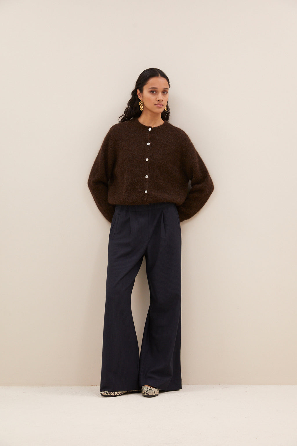 Cardigans bruin by-bar