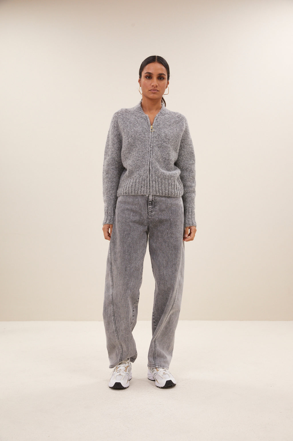 Cardigans grijs by-bar