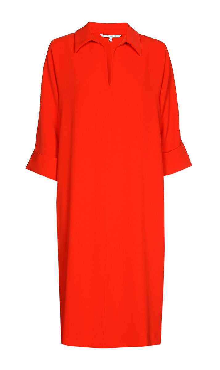 Jurken lange mouw rood Xandres