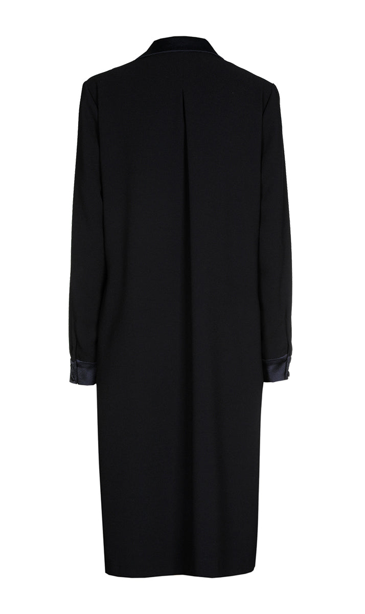 Jurken lange mouw navy Xandres