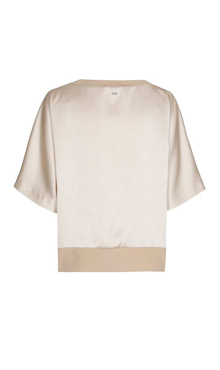 Blouses korte mouw beige Xandres