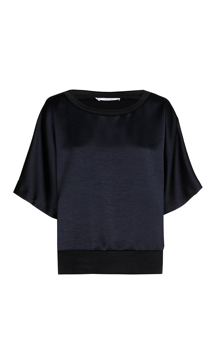 Blouses korte mouw navy Xandres