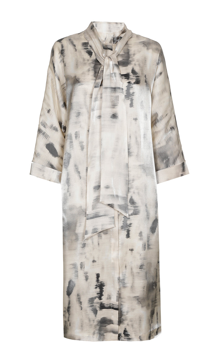 Jurken lange mouw grijs Xandres