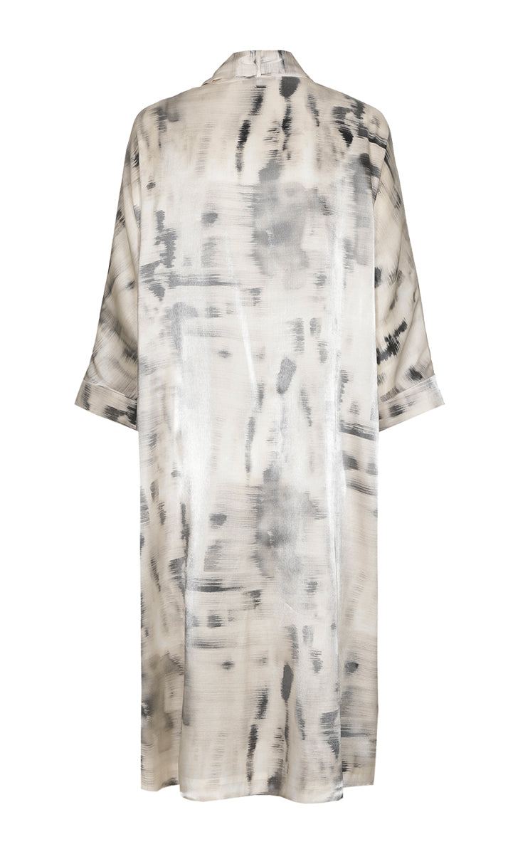 Jurken lange mouw grijs Xandres