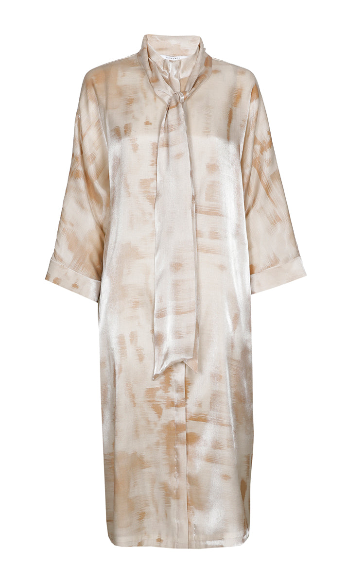 Jurken lange mouw bruin Xandres