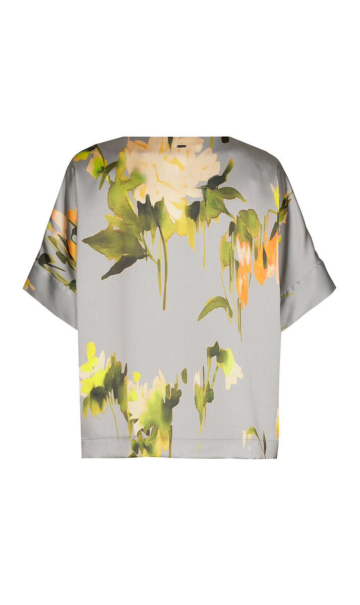 Blouses korte mouw grijs Xandres