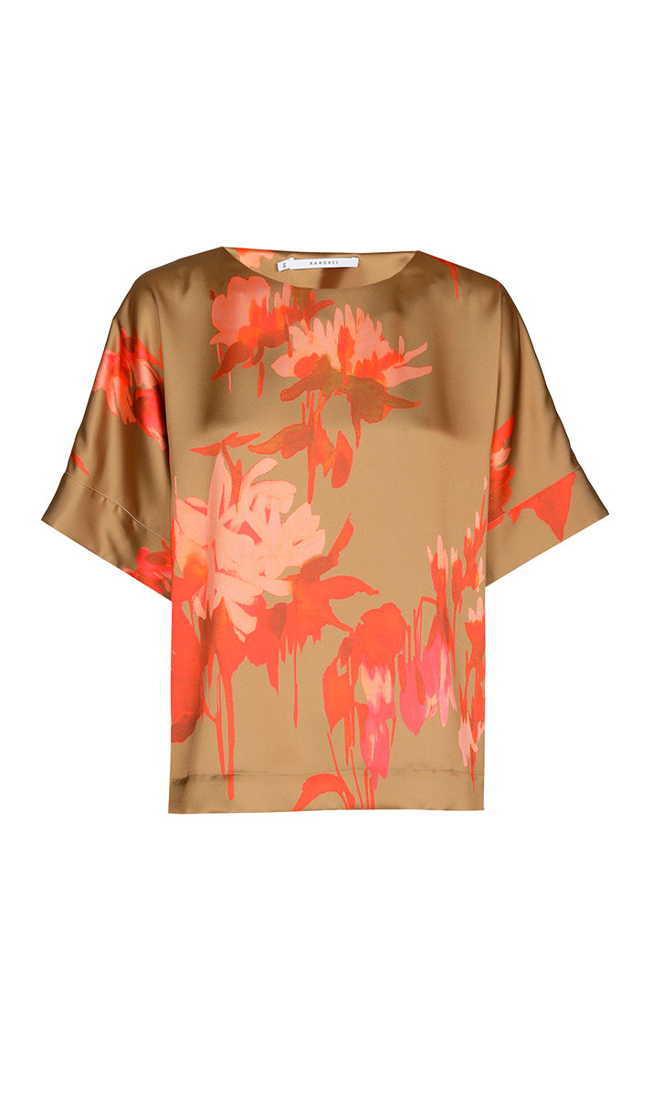 Blouses korte mouw rood Xandres