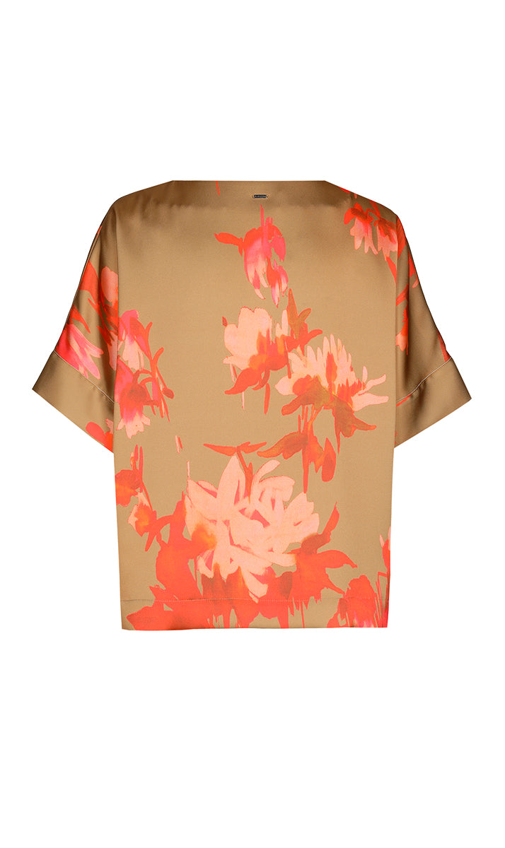 Blouses korte mouw rood Xandres