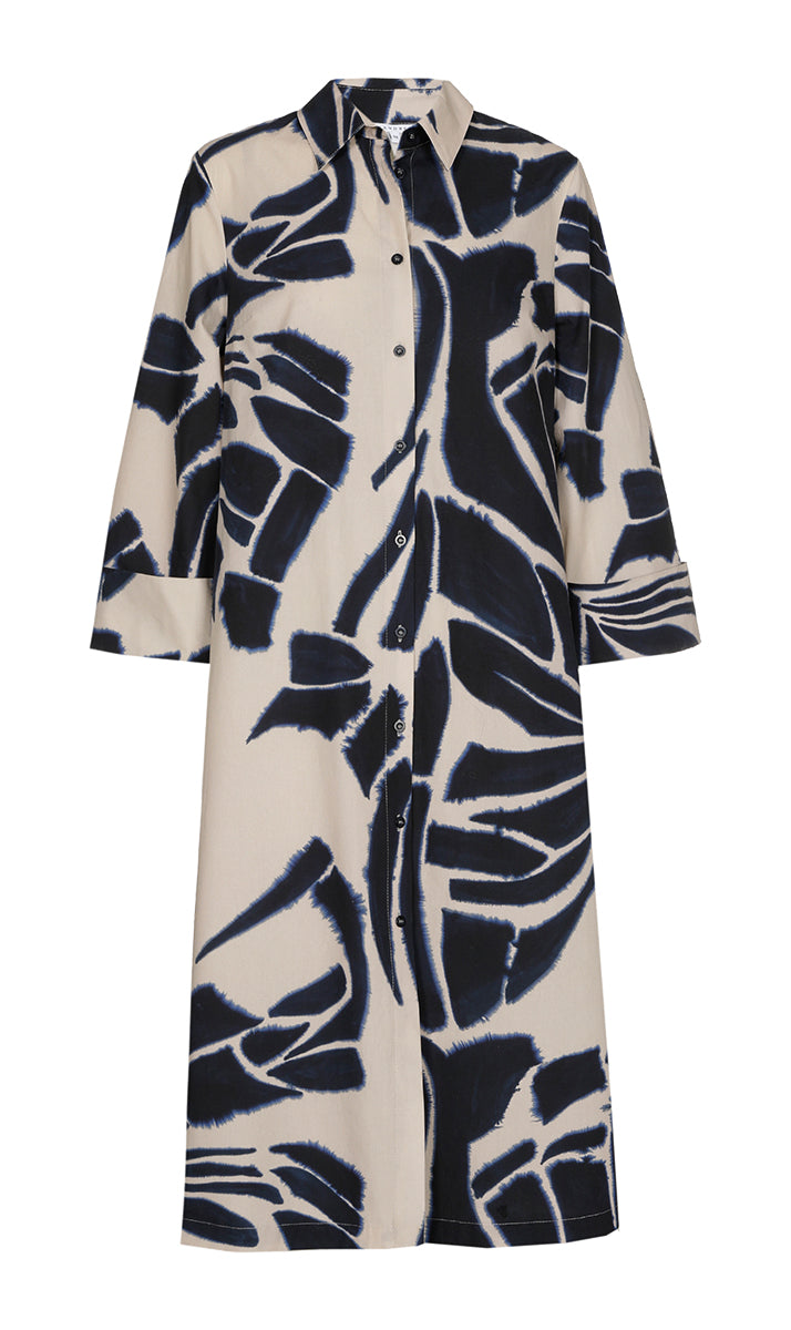 Jurken lange mouw blauw Xandres