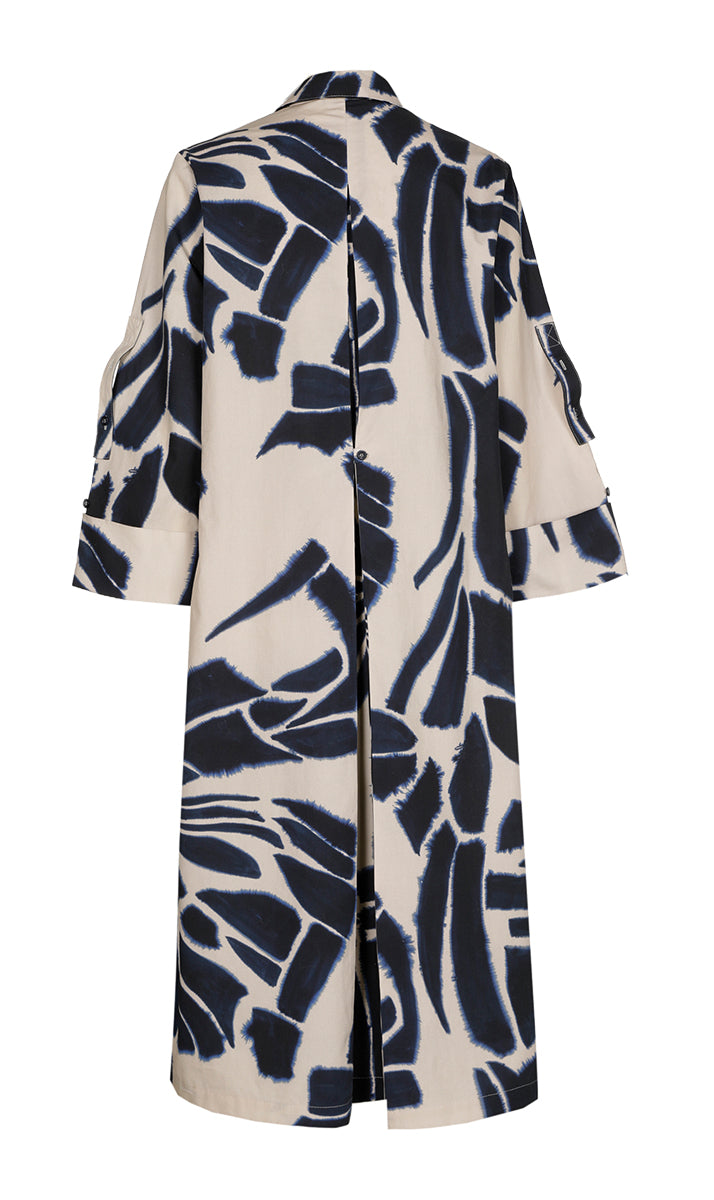 Jurken lange mouw blauw Xandres