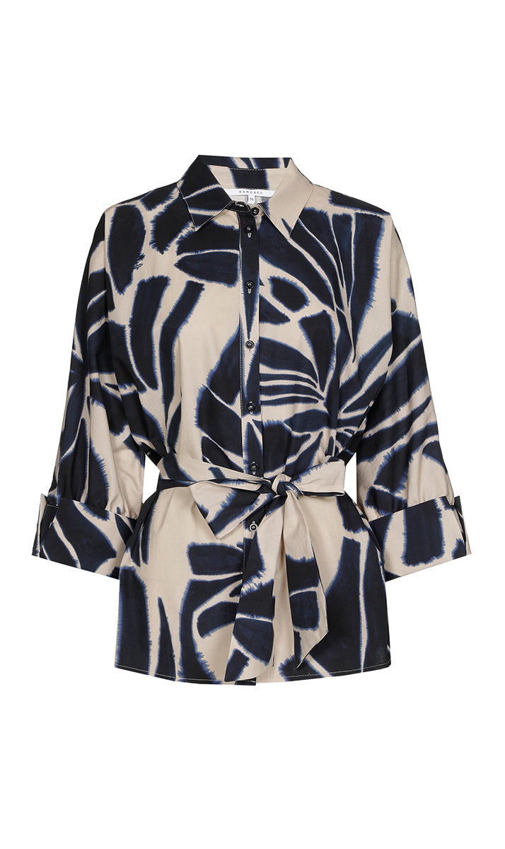 Blouses lange mouw blauw Xandres