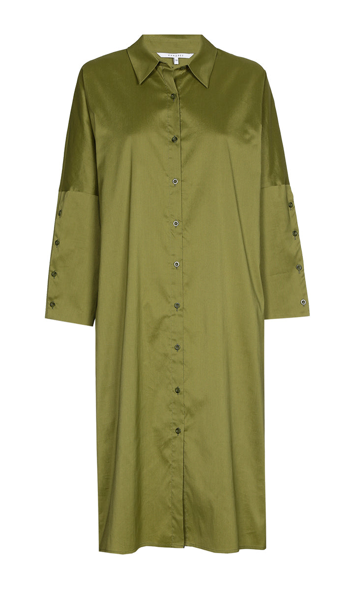 Jurken lange mouw groen Xandres