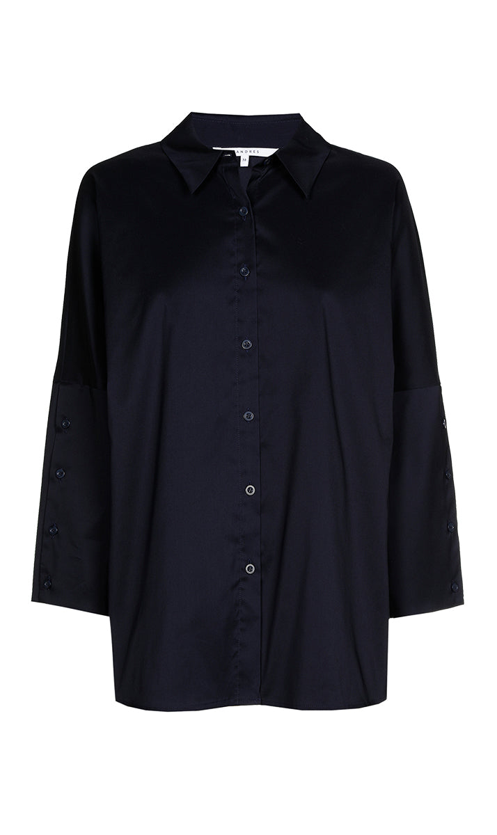 Blouses korte mouw blauw Xandres