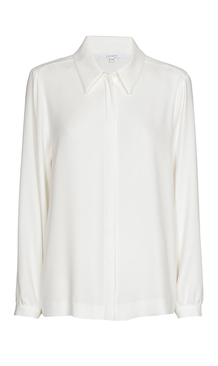 Blouses lange mouw wit Xandres