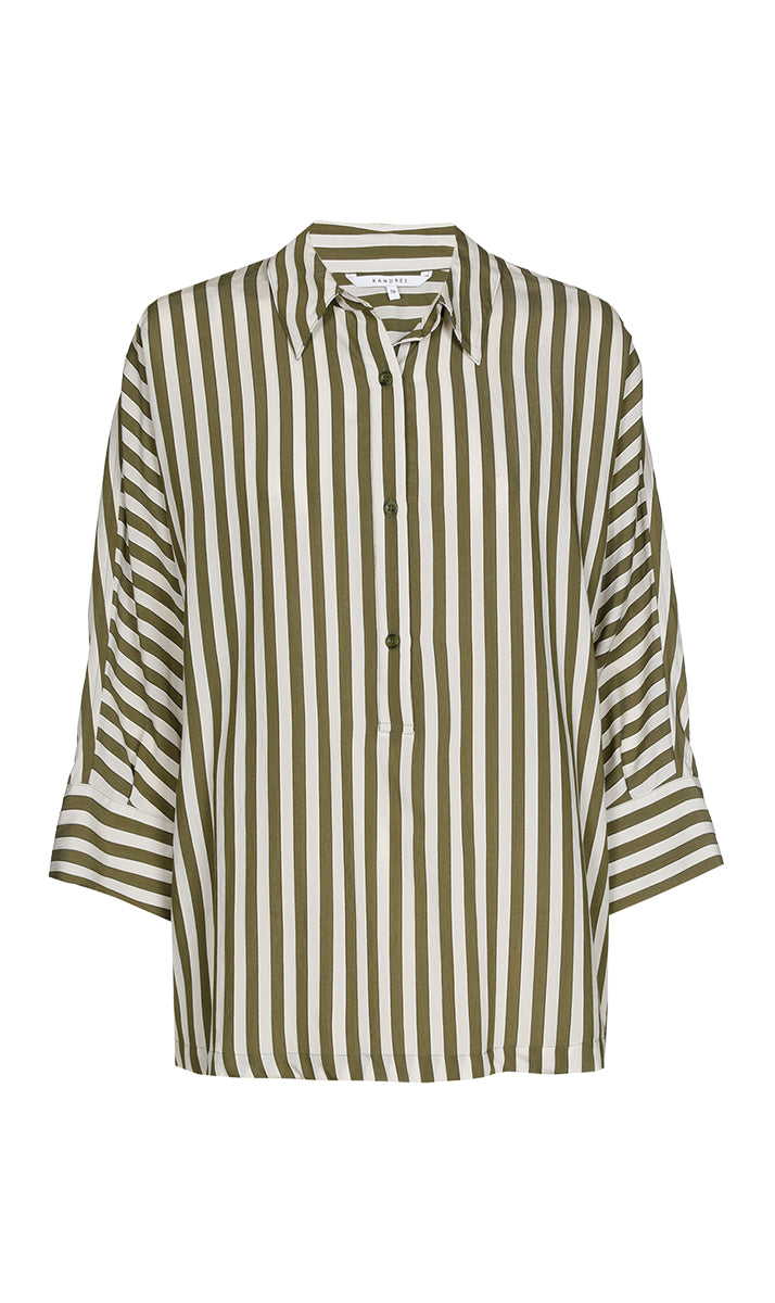 Blouses lange mouw groen Xandres