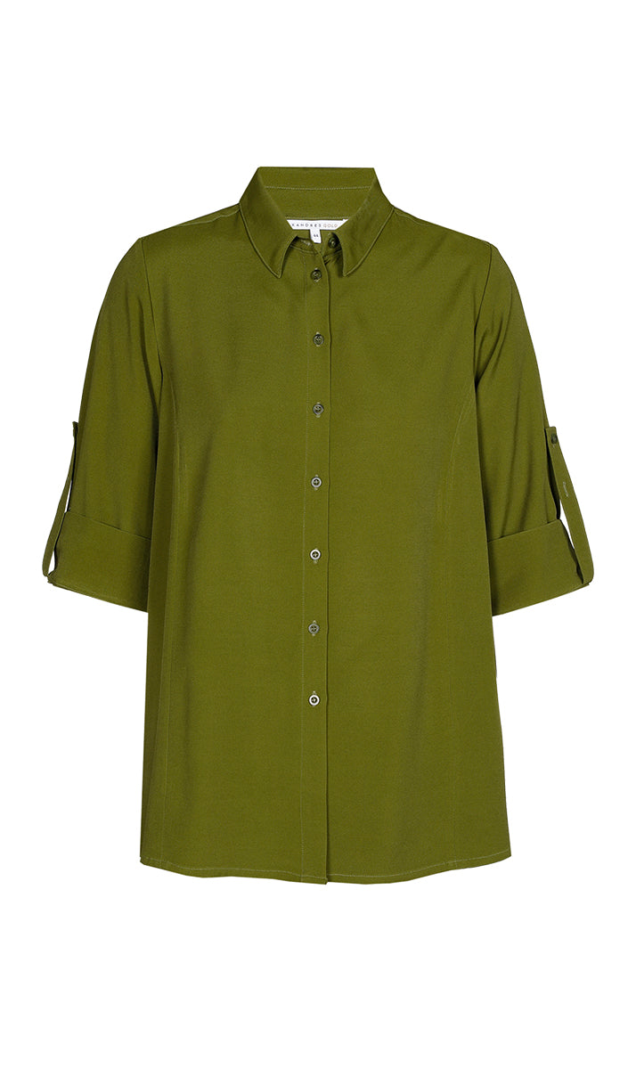 Blouses korte mouw groen Xandres Gold