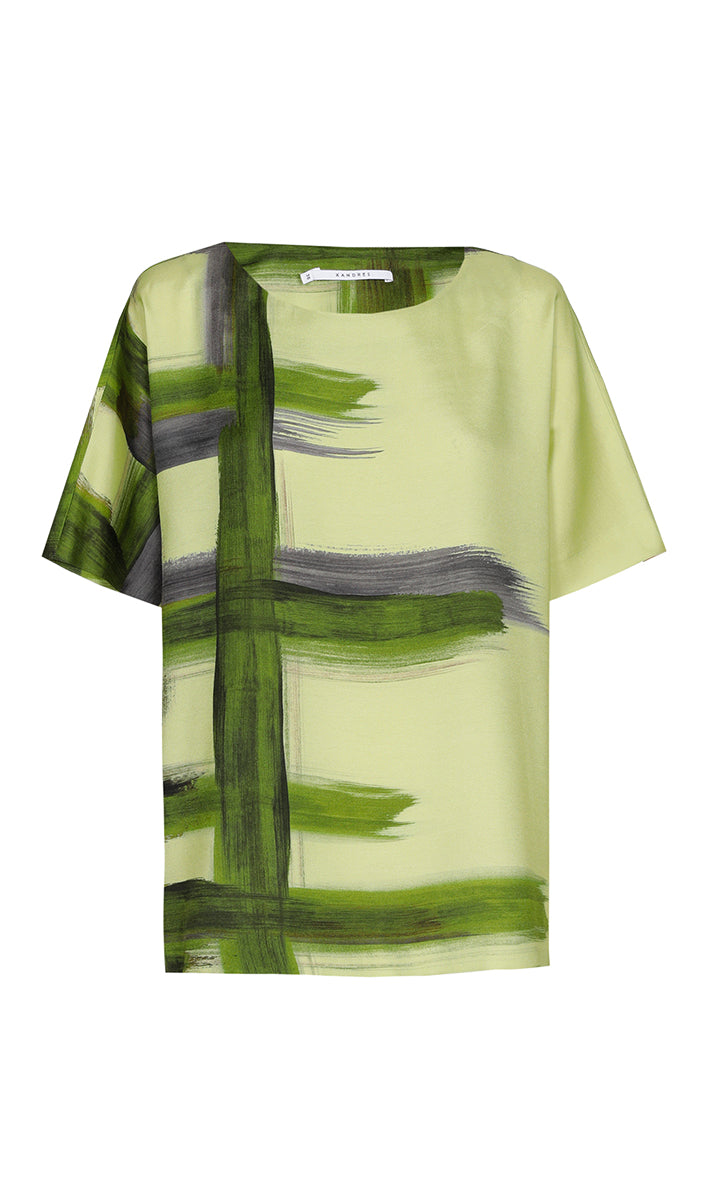 Blouses korte mouw groen Xandres