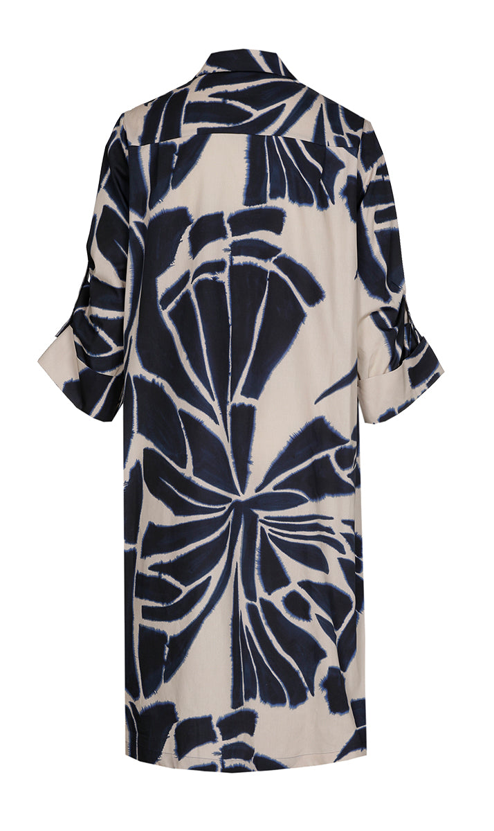 Jurken lange mouw blauw Xandres Gold