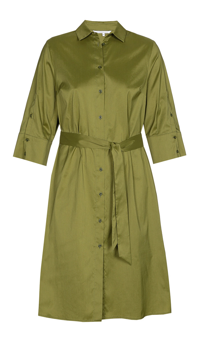 Jurken lange mouw groen Xandres Gold