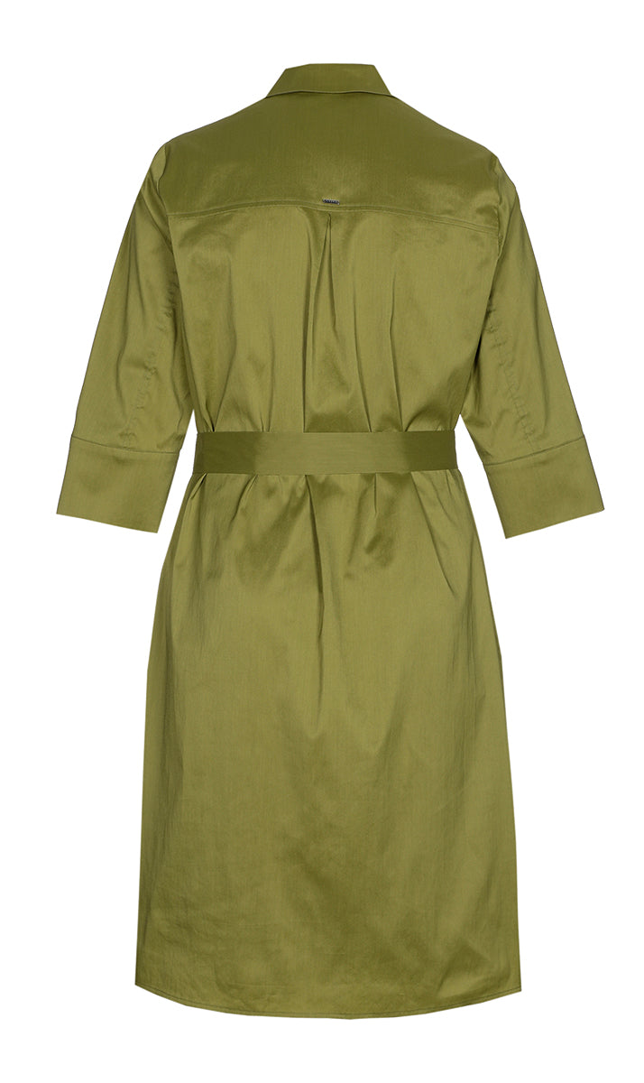 Jurken lange mouw groen Xandres Gold