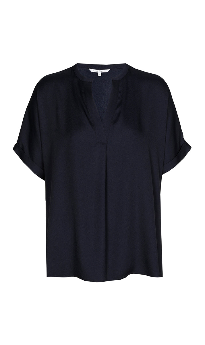 Blouses korte mouw navy Xandres Gold