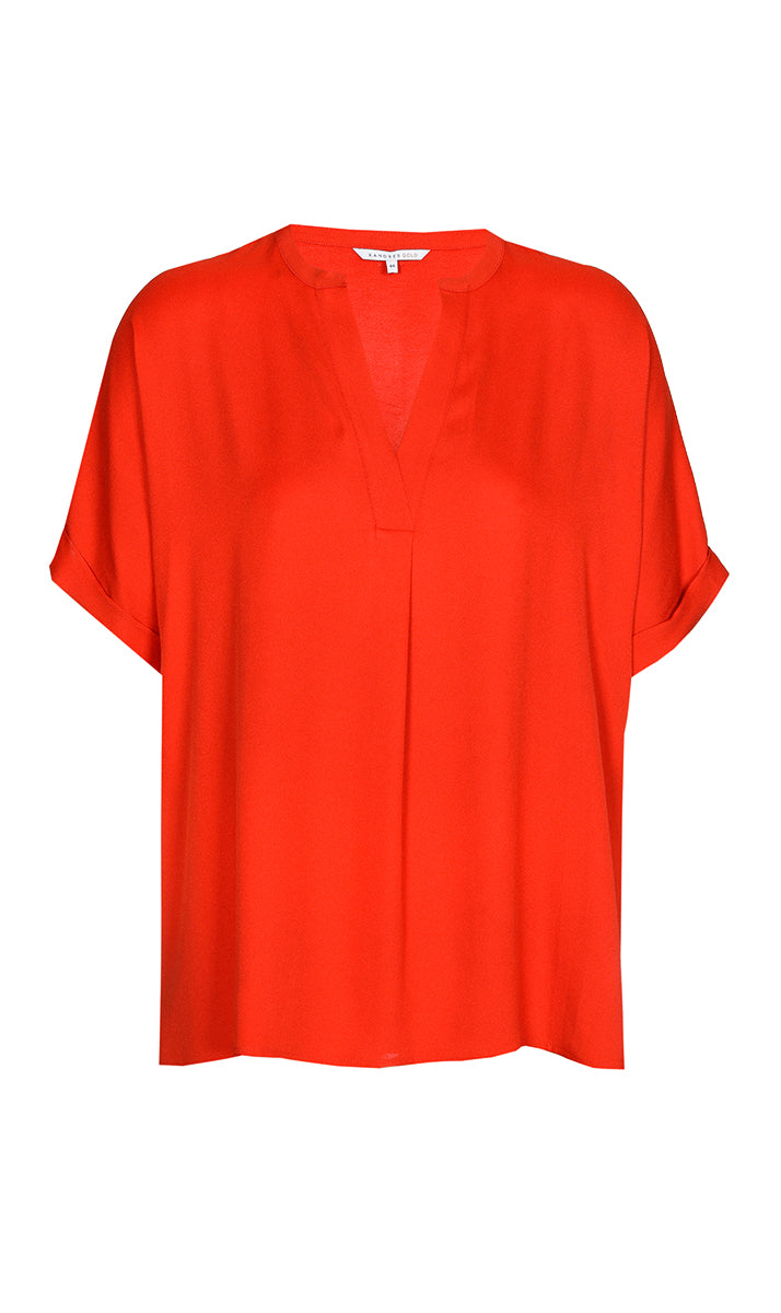 Blouses korte mouw rood Xandres Gold