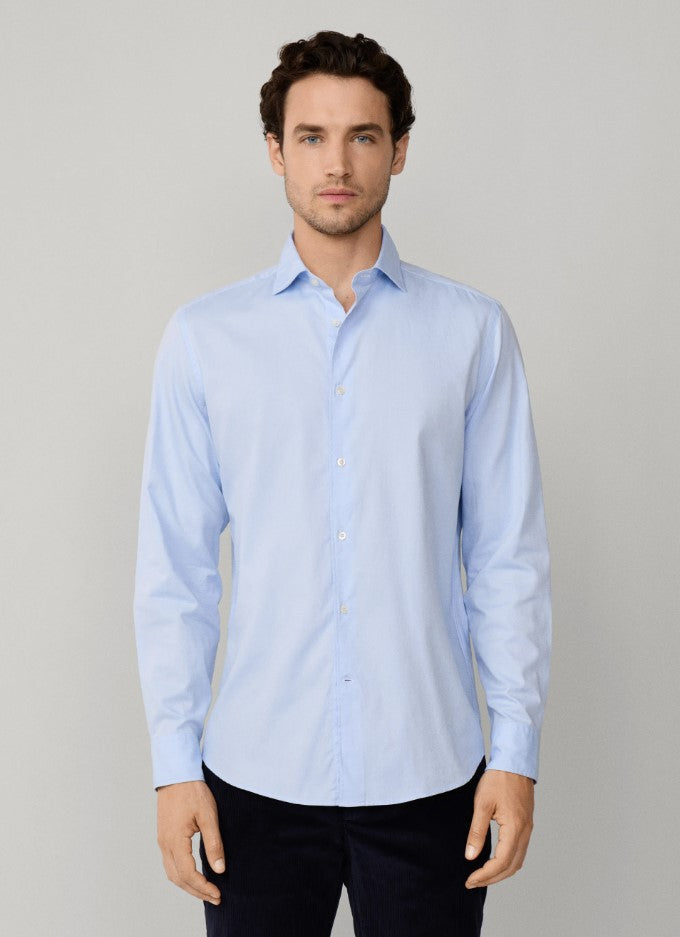 Hemden lange mouw blauw Façonnable