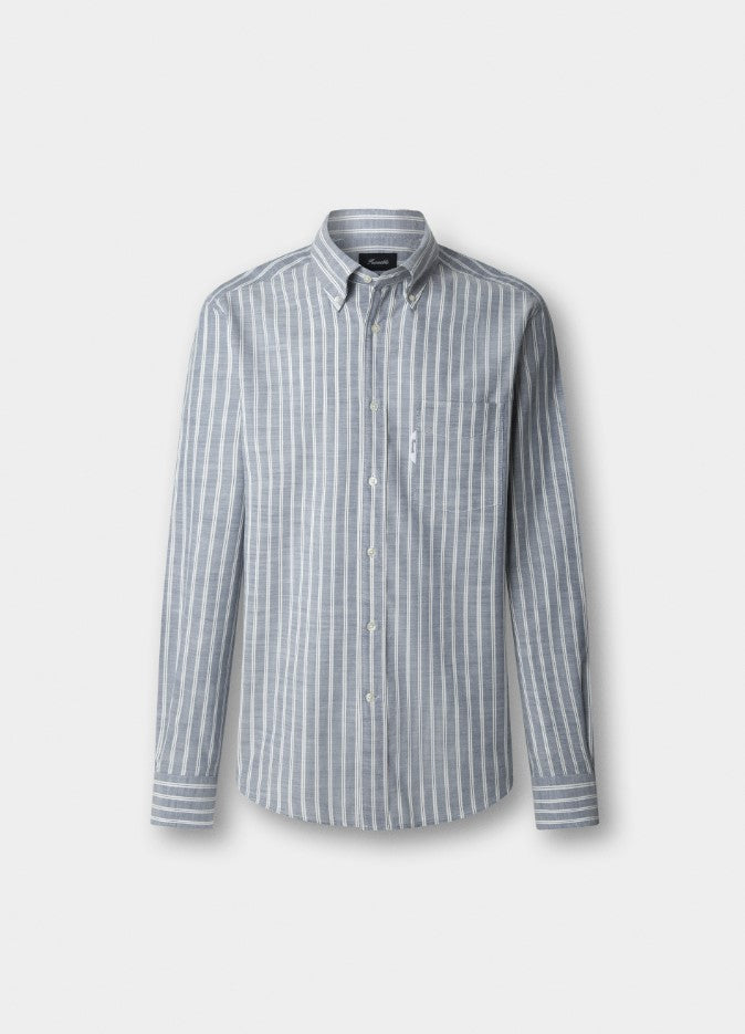Hemden lange mouw blauw Façonnable