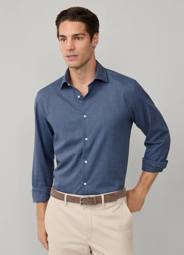 Hemden lange mouw blauw Façonnable