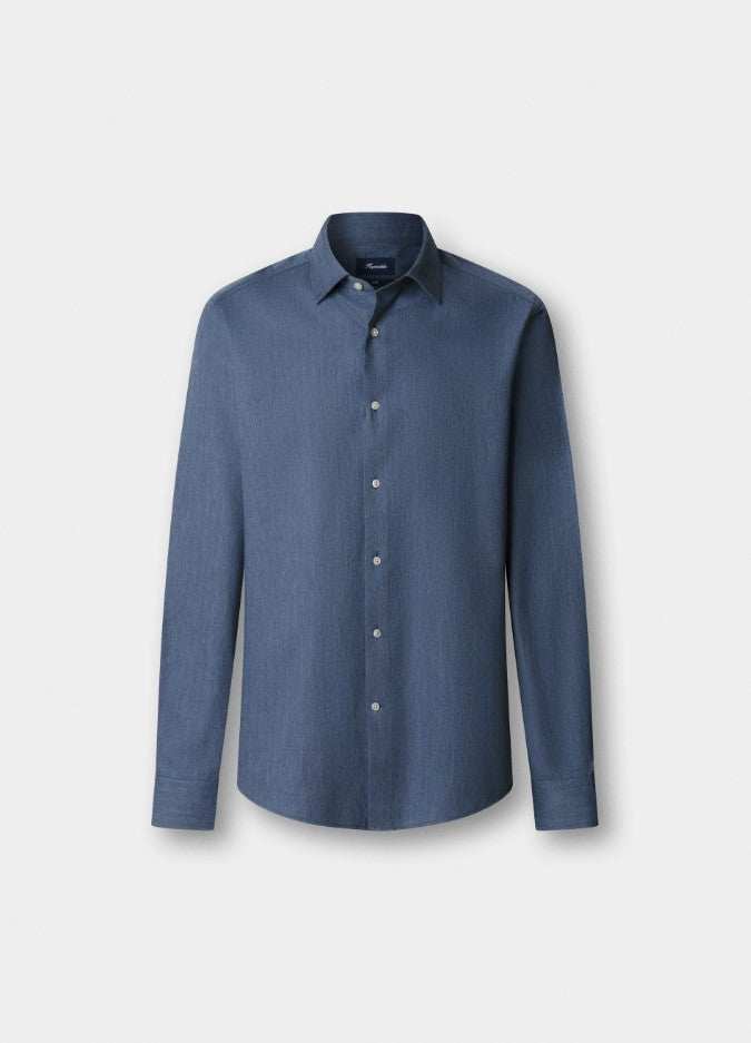 Hemden lange mouw blauw Façonnable