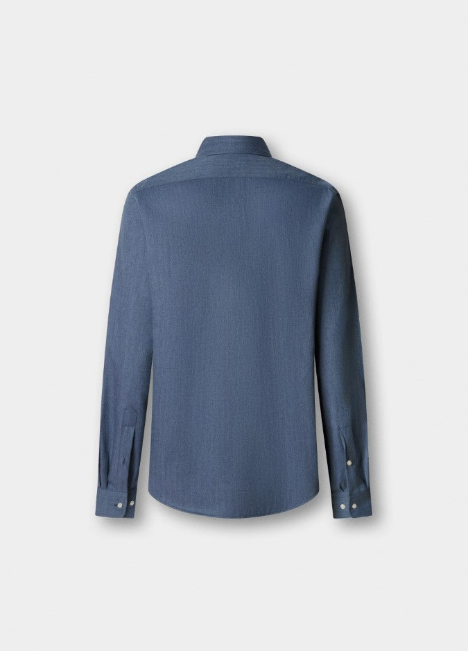 Hemden lange mouw blauw Façonnable