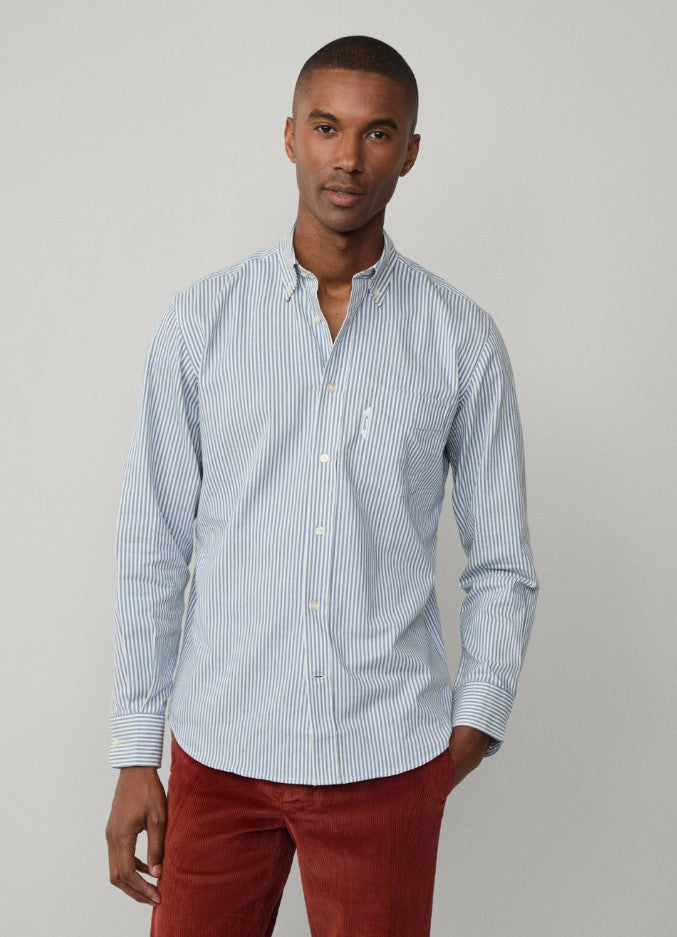 Hemden lange mouw blauw Façonnable