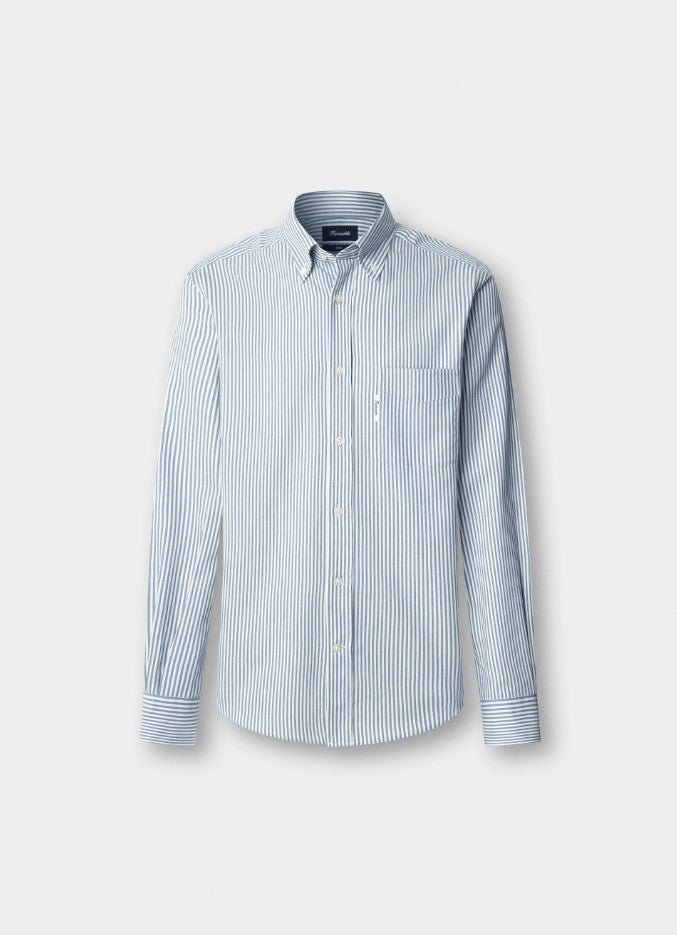 Hemden lange mouw blauw Façonnable
